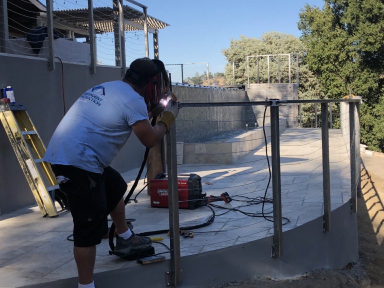 curved railings, california cable railings, San Diego cable railing installers, custom fabrication